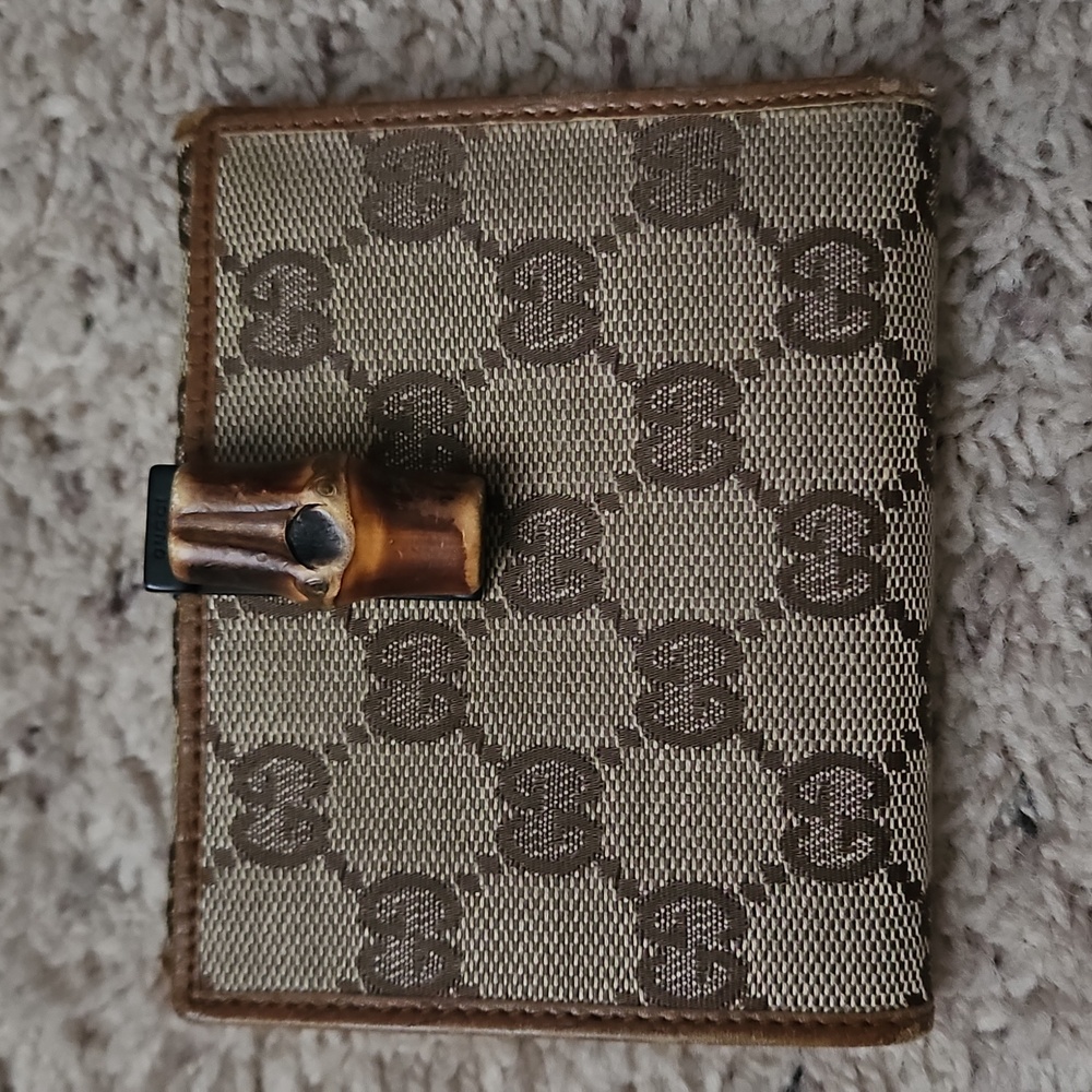 Gucci Canvas GG Bamboo wallet